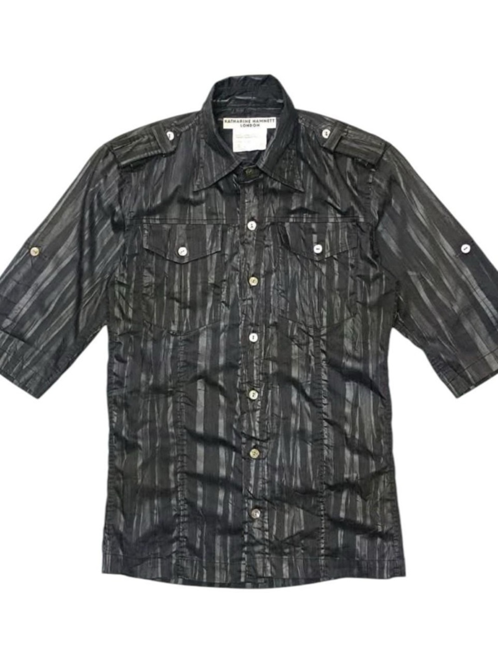 KATHARINE HAMNETT  DOUBLE POCKET SHORT SLEEVE SHIRT